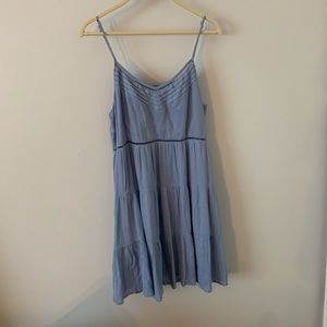 FRANCESCA’S Dusty Blue Babydoll Dress